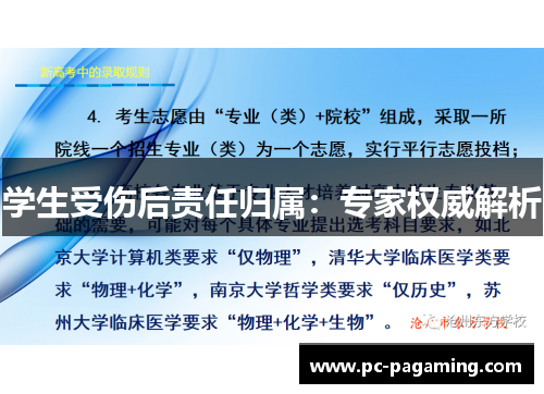 学生受伤后责任归属:专家权威解析 学生受伤后责任归属:专家权威解析